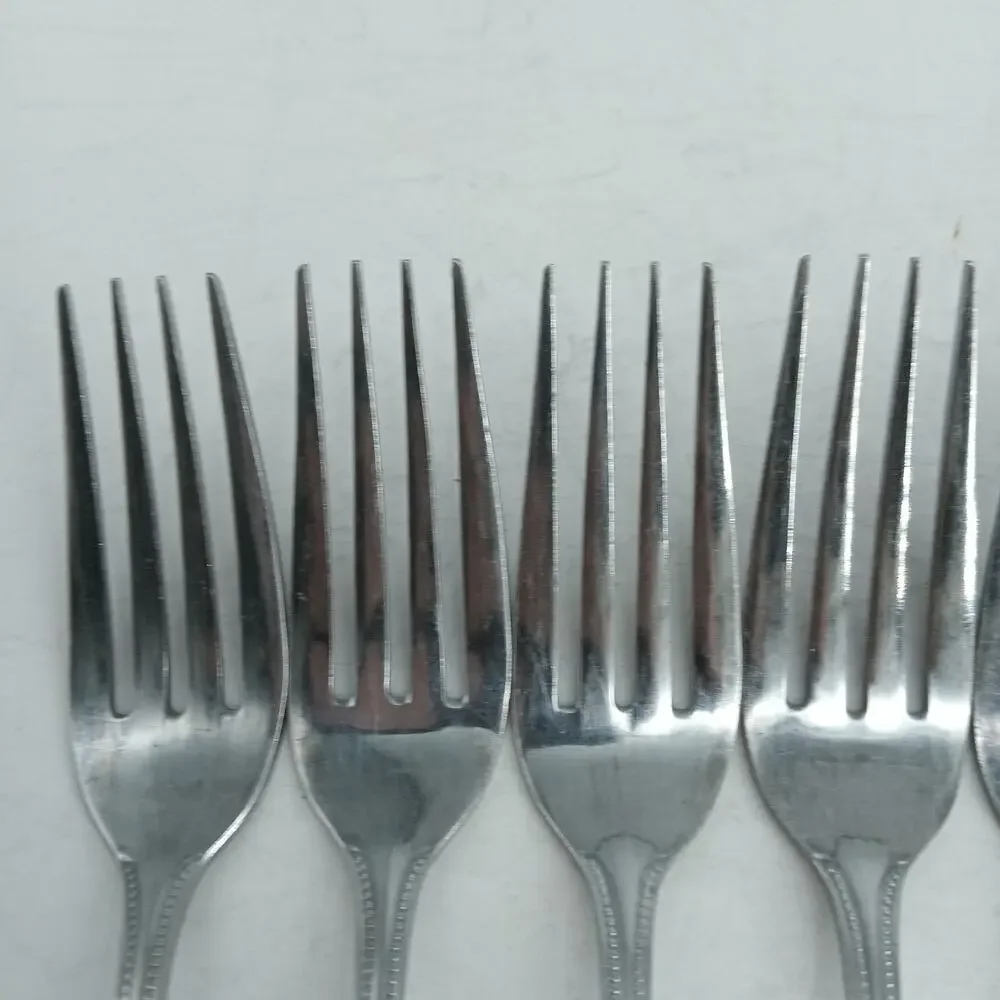6X DF TOWLE Supreme STUART Shell Stainless Dinner Forks